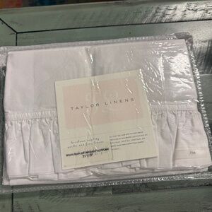 Taylor Linens White Ruffle Standard Pillowcase NWT